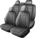 Car Seat Covers Full Set, Breathable and Waterproof Napa Leather Car Seat Cover by HChengkikz