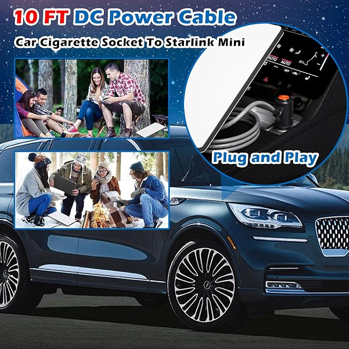 Starlink Mini Cable, 10FT Starlink Mini Car Charger DC Power Cable, 12V-48V - Image 6
