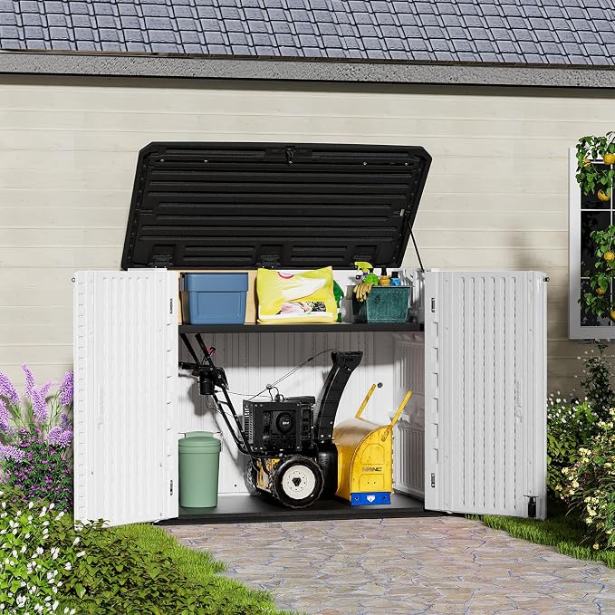 HOMSPARK Storage Shed Weather Resistance, Horizontal Storage Shed - Image 6