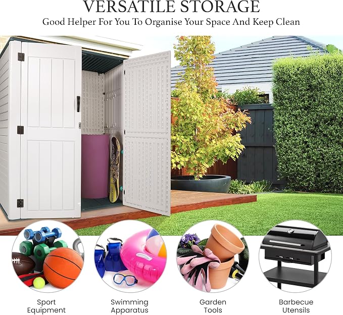 Outdoor Storage Cabinet, 52 Cu ft Resin Storage Box - Image 6