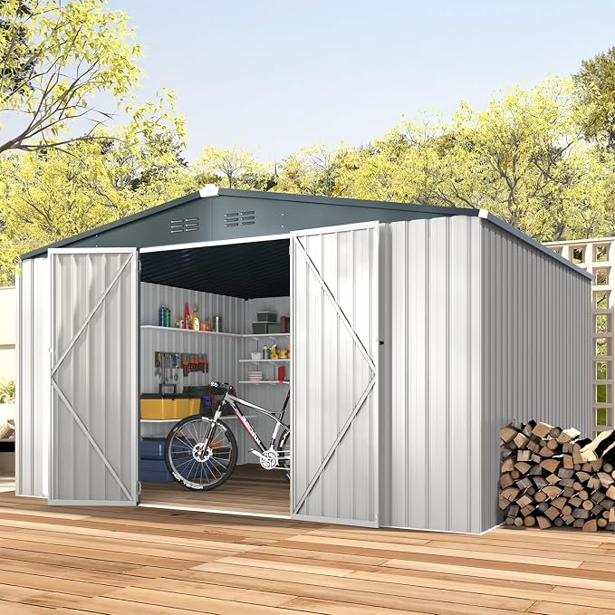 U-MAX Shed 12x10 Metal Outdoor Storage - Image 5