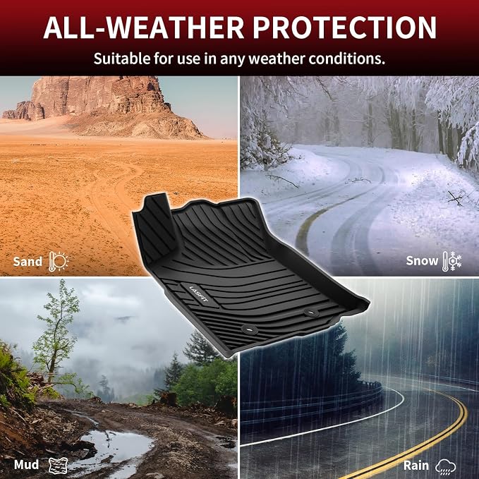 LASFIT Floor Mats for Toyota Tacoma 2016-2023 Double Cab All Weather Custom Fit - Image 7