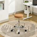 Office Desk Chair, Adjustable Swivel Rolling Stool 19.5’’-26.6’’, Camel Brown by FIRAVOE