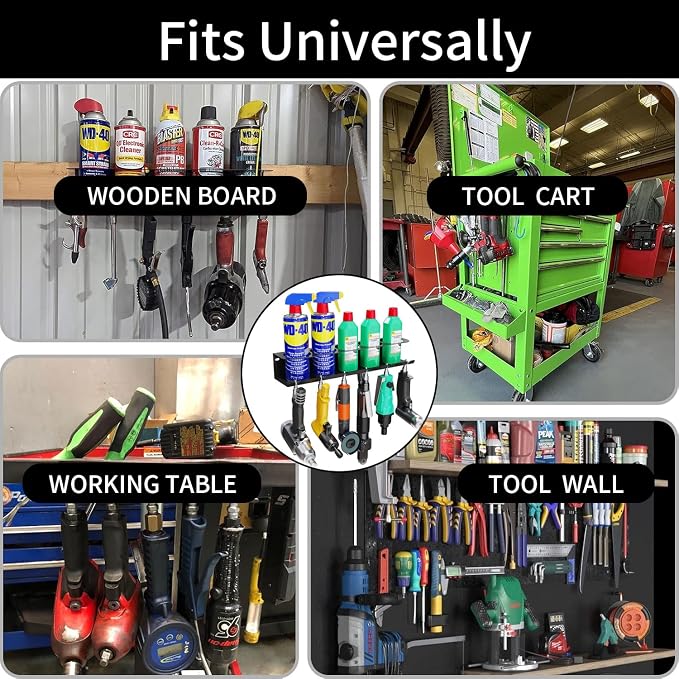 Spray Can Holder Rack Organizer, Pneumatic Tool Aerosol Rack Combo Paint Bottle - Image 6