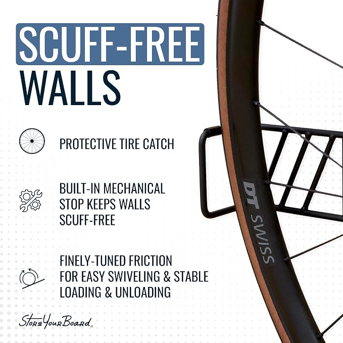 StoreYourBoard SwivelStow Mountain Bike Storage Rack 4 Pack – Heavy Duty Bike - Image 5