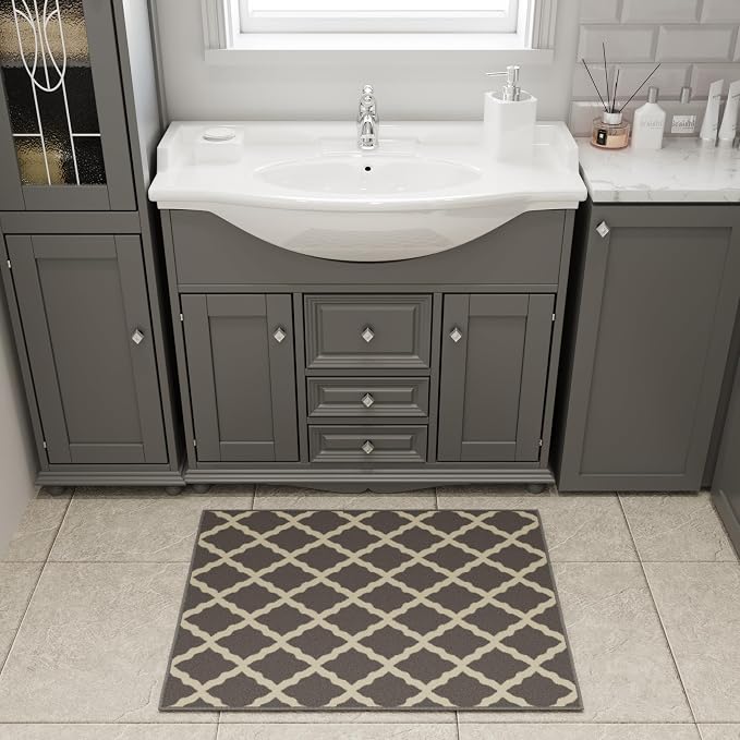 Ottomanson Rugs for Entryway 2'3" x 3' Non Slip Trellis Small Area Rugs Durable - Image 11