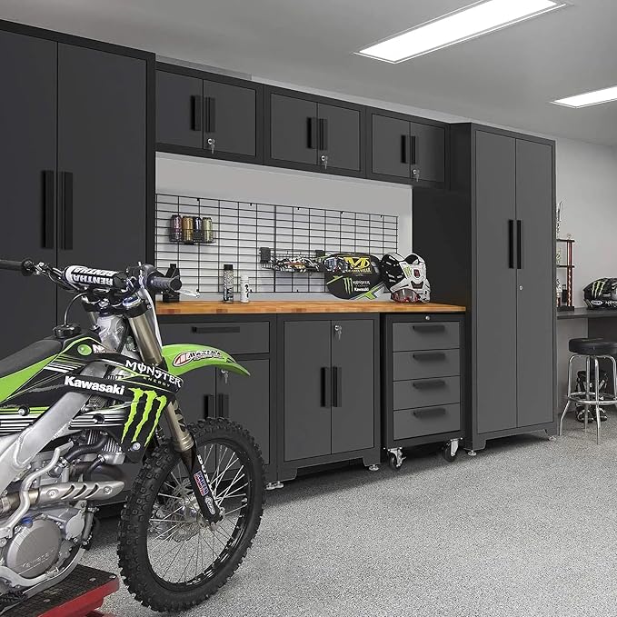Torin Garage Cabinets Storage System, 9 Piece Included Steel Drawers Rolling - Image 3