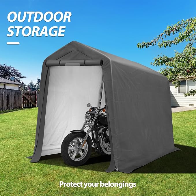 6x7Ft Outdoor Storage Shed, Portable Storage Shed - Image 6