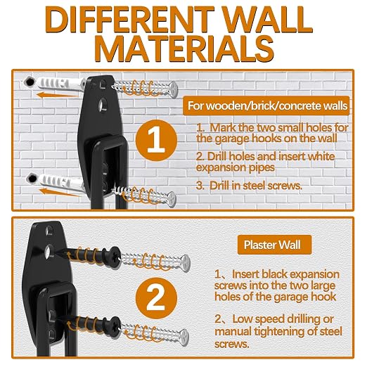 3-H Garage Wall Hooks 42 Pack, Heavy Duty Garage Hooks - Image 4