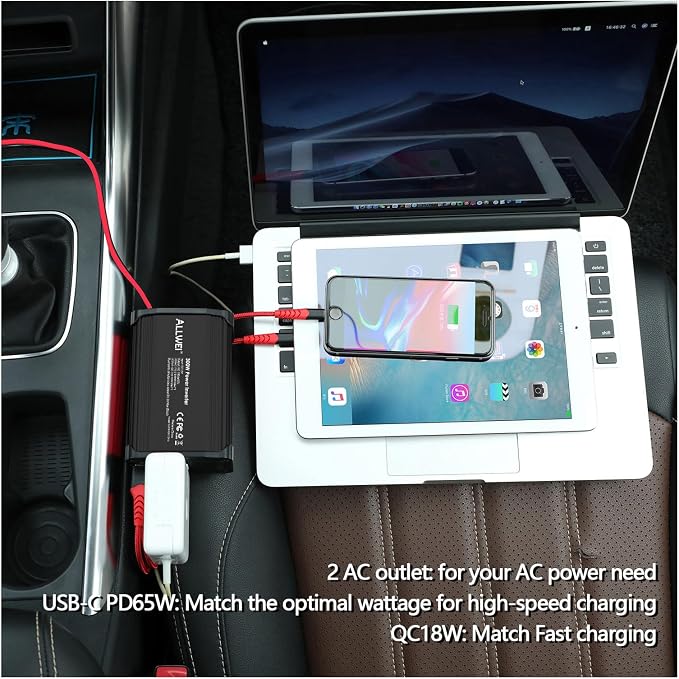 ALLWEI 300W Car Power Inverter DC 12V to 110V AC - Image 4