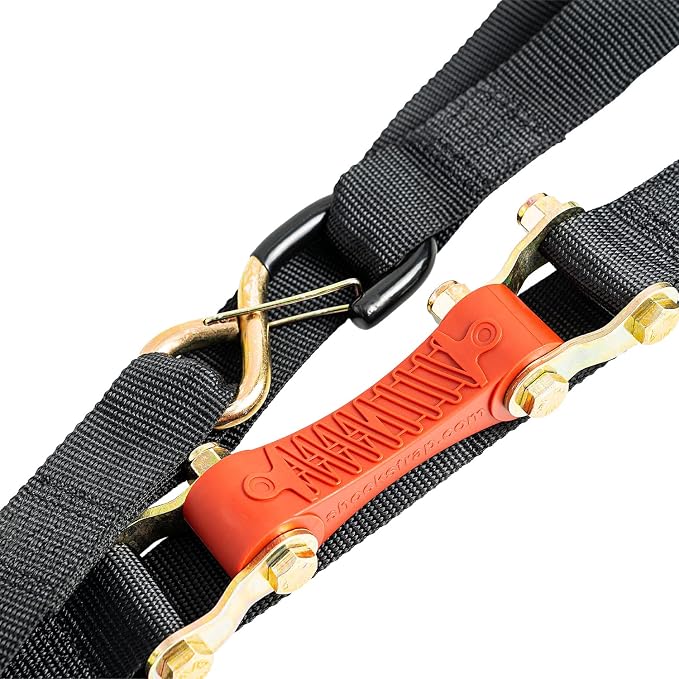 Ratchet Strap, 7’ x 1.5" Shock Absorbing Heavy Duty Tie downs - Image 2