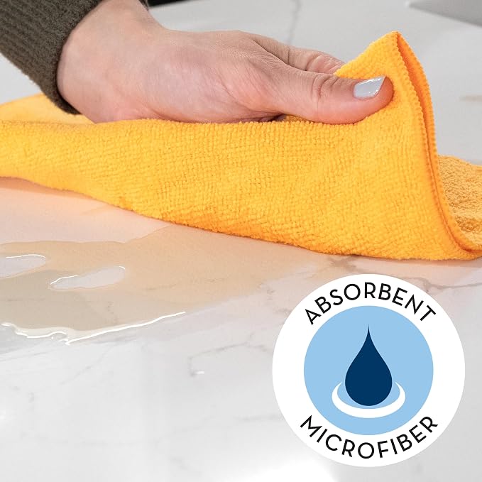 S&T INC. 200 Pack Microfiber Cleaning Cloth, Bulk Towels - Image 2