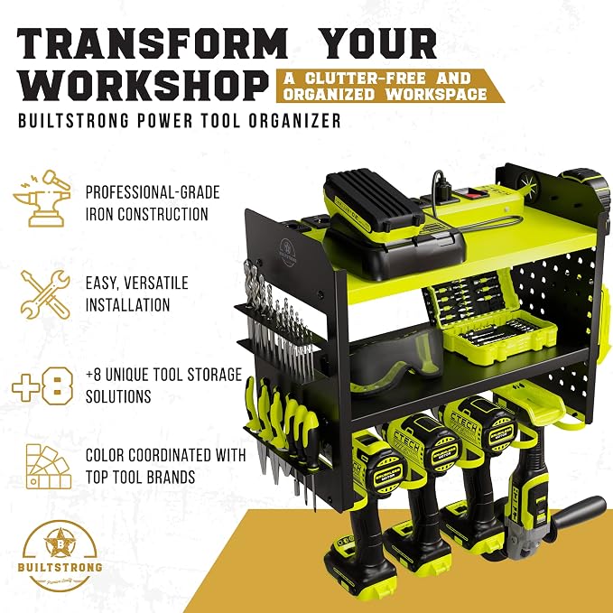 Heavy-Duty Metal Tool Storage Rack - Image 3