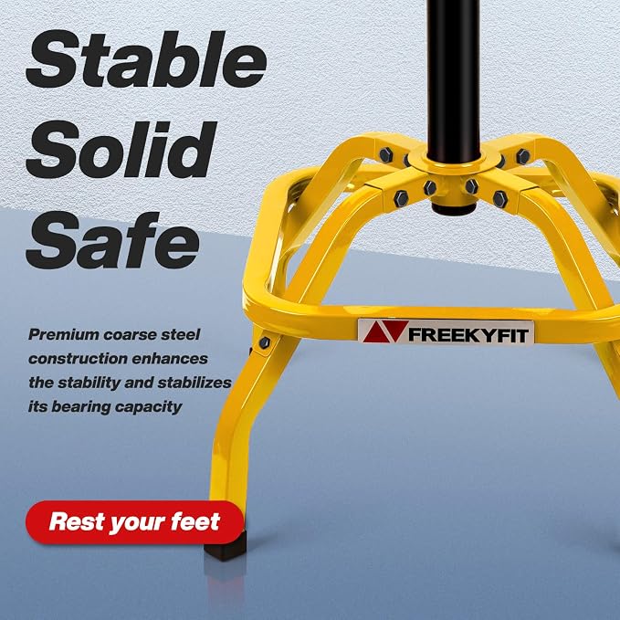 Shop Stool with Backrest, Mechanic Garage Stool - Image 8