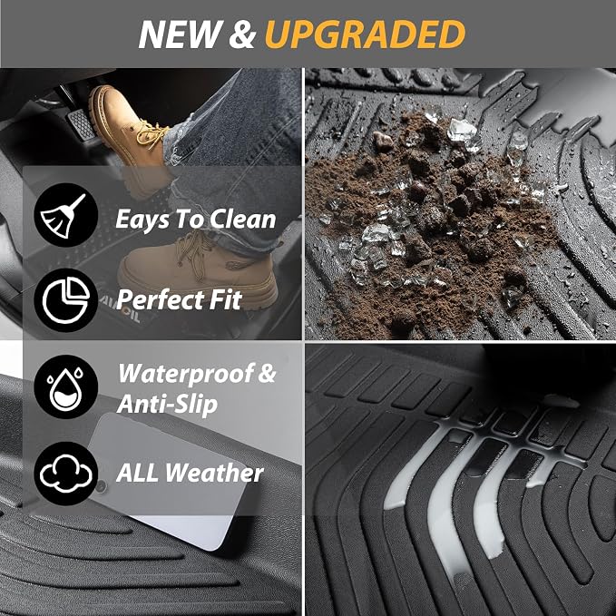 AIPOIL® Floor Mats for 2013-2016 Ford Fusion & Lincoln MKZ | Front & 2nd Row | - Image 4