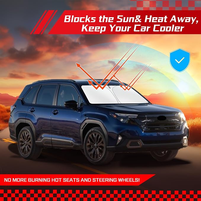 ARISMOTOR Windshield Sun Shade for Subaru Forester 2025, Custom Fit Foldable - Image 7