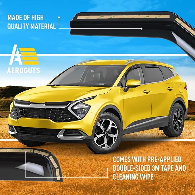 Extra Durable Window Deflectors in-Channel Window Visors Rain Guards Fit - Image 6