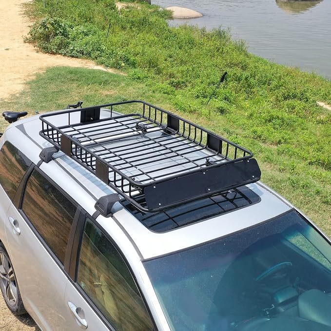 Leader Accessories Roof Rack Cargo Basket Set, Roof Cargo Basket 64'' - Image 6