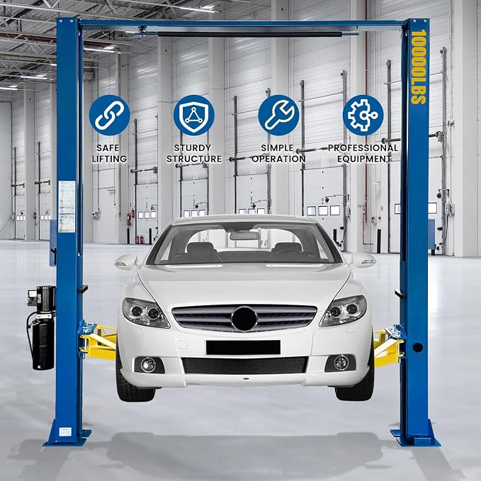 110V Two Post Car Lift 10, 000 LBS Overhead Heavy Duty 2 Posts Auto Hoist Truck - Image 5