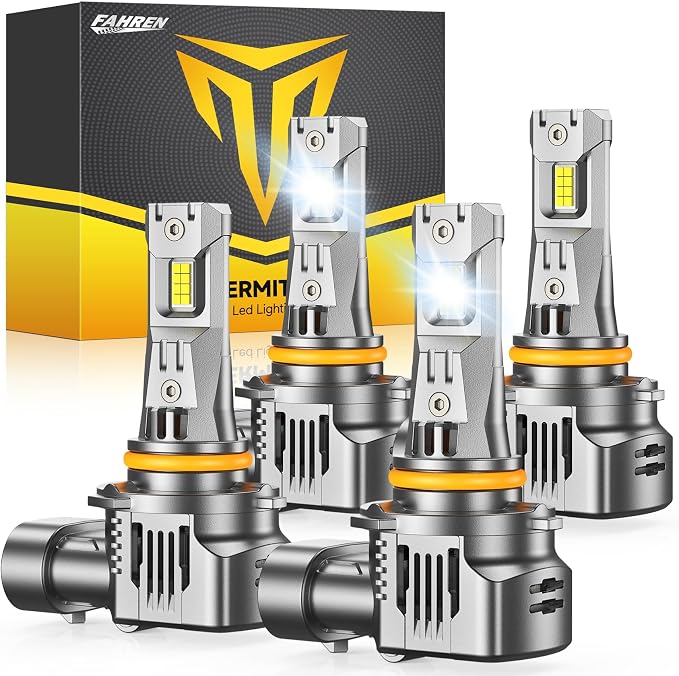 FAHREN Upgraded 9005 9006 bulbs Combo, 000 LM 10X Super Brightness HB3 HB4 Bulb by Fahren