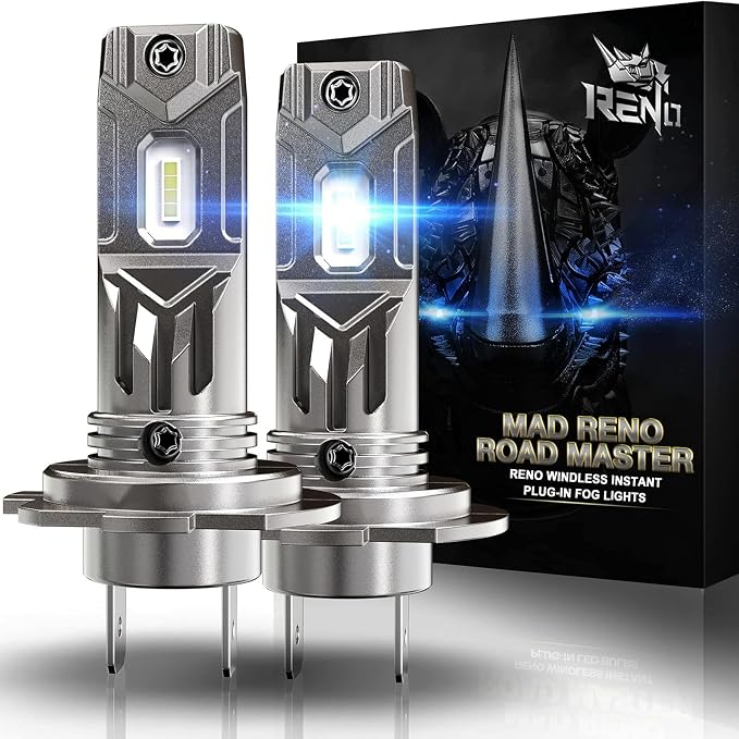 RENO H7 Bulb, H7 Fog Lights Bulbs Fanless In Line Fog Bulb Plug and Play by RENO