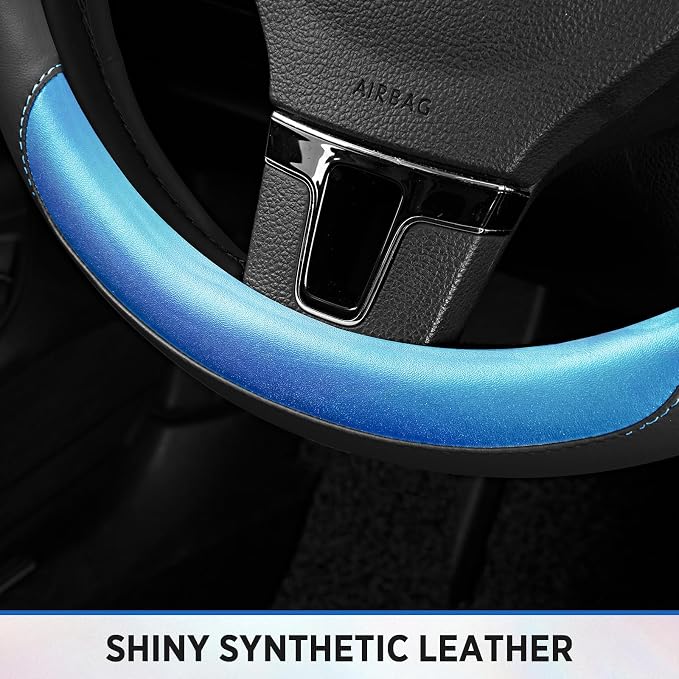 Road Comforts Steering Wheel Cover – Breathable Leather Steering Wheel Cover - Image 6