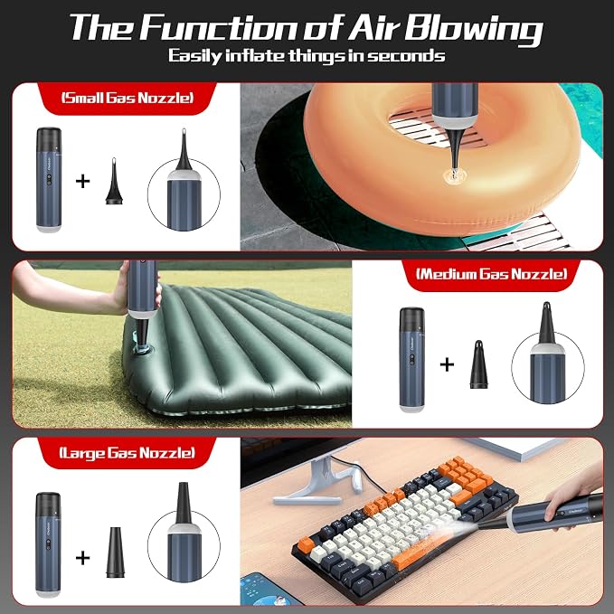 Chuboor Car Vacuum Cleaner High Power Cordless Rechargeable, 16000PA Powerful - Image 6