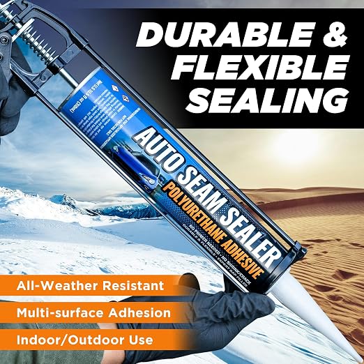 Professional Automotive Seam Sealer, Paintable Quick-Set Polyurethane Auto Body - Image 2