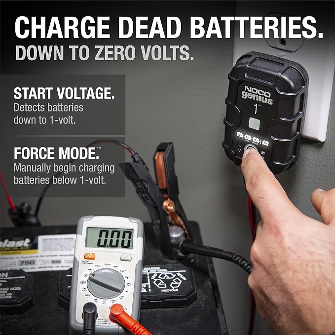 NOCO GENIUS1: 1A 6V/12V Smart Battery Charger – Automatic Maintainer, Trickle - Image 3