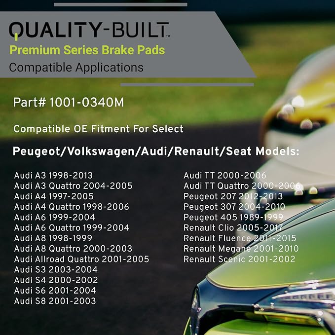 Premium Semi-Metallic Rear Brake Pads Compatible - Image 3