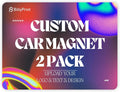Custom Car Magnet for Business 2-Pack Vivid Printing Reflective Fade-Resistant by BillyPrint