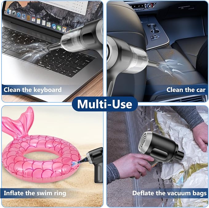 Fanisic Mini Car Vacuum, Cordless Handheld Vacuum Cleaner Rechargeable - Image 6