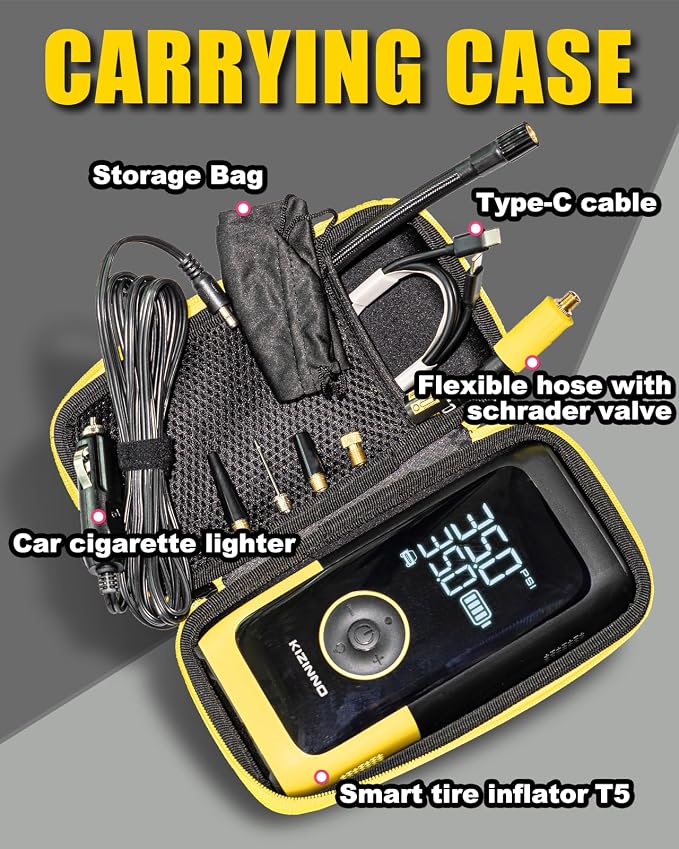 Tire Inflator Portable Air Compressor, Ultra Fast Dual-Cylinder Air Pump for - Image 6