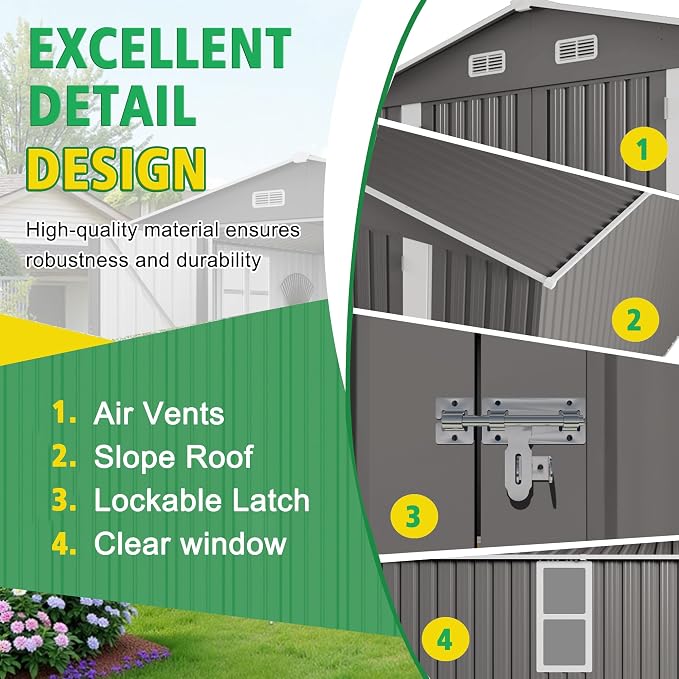 10X12 FT Outdoor Storage Shed - Image 4