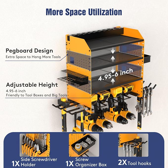 Heavy Duty Power Tool Organizer Wall Mount - Image 3