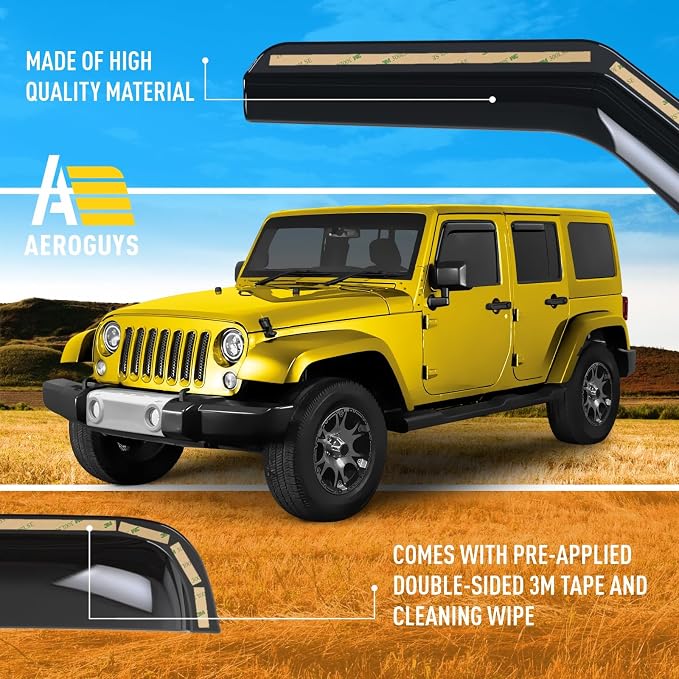 Extra Durable Window Deflectors in-Channel Window Visors Rain Guards Fit - Image 6