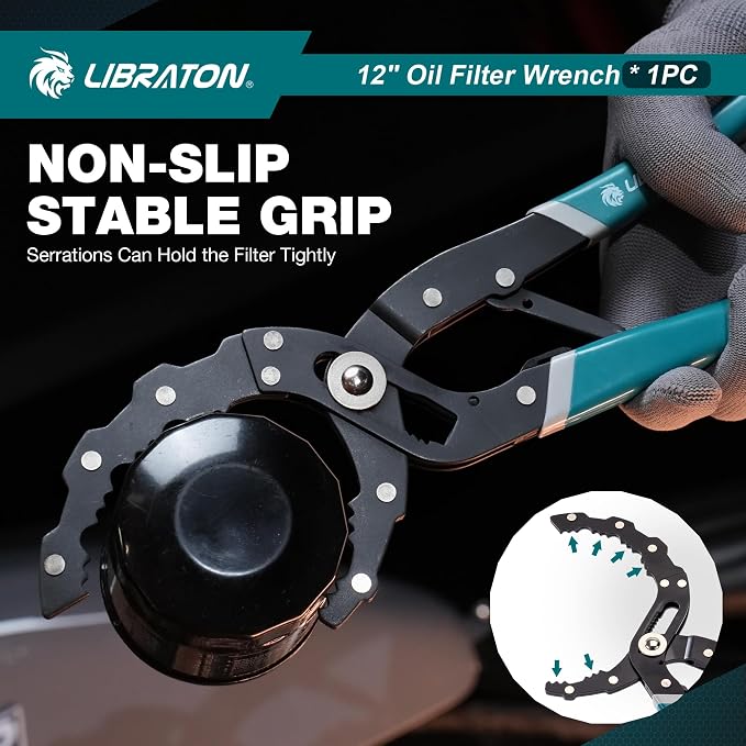 LIBRATON Oil Filter Wrench, Quick Adjustable Oil Filter Removal Tool - Image 3