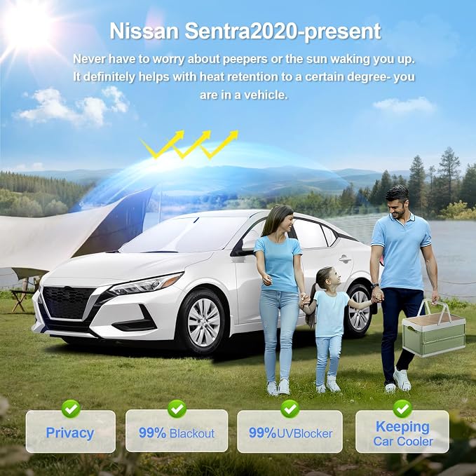 6pcs Car Window Shades for Nissan Sentra 2020-present Accessories, Windshield - Image 2