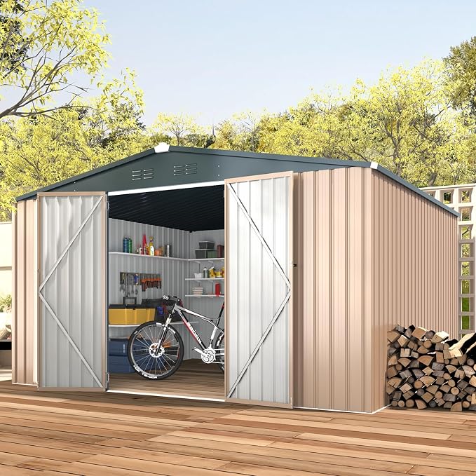 U-MAX 12' x 10' Metal Storage Shed by U-MAX