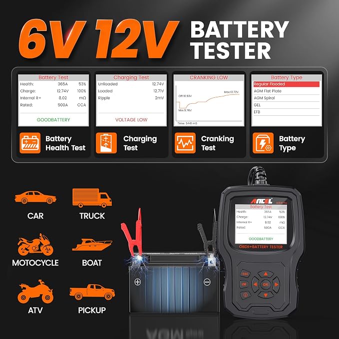 ANCEL AD530 PRO 2 in 1 OBD2 Scanner & Car Battery Tester, Car Scanner - Image 4