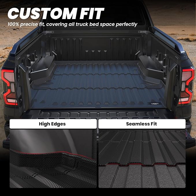 LASFIT Truck Bed Mat for Ford Ranger 2025 2024 All Weather Protector TPE Car - Image 2