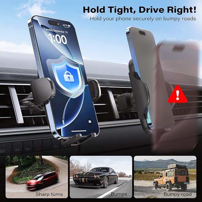 APPS2Car Suction Cup Phone Mount, Windshield/Dashboard/Air Vent Car Phone - Image 6