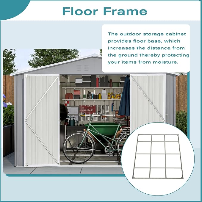 Large Outdoor Storage Shed, Utility Tool Shed Storage House - Image 4