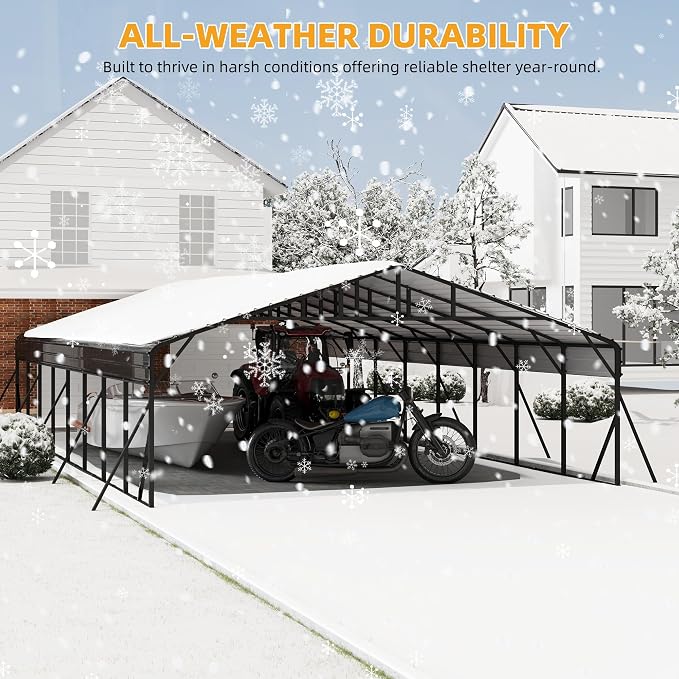 20' x 40' x 8.5' Heavy Duty Metal Carport - Image 6