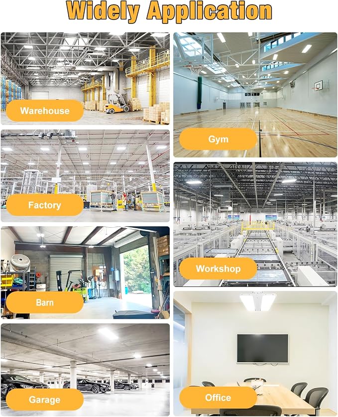 400W LED Linear High Bay Light, 60000LM Linear High Bay Shop Light 120-277V - Image 6