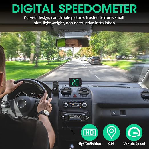 2 Pack GPS Digital Speedometer for Car MPH, Universal HUD Speed Meter - Image 2