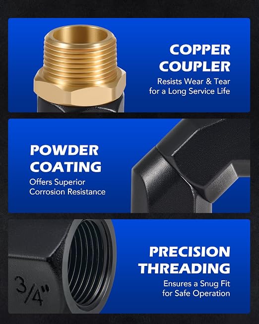 Orion Motor Tech 2pcs 3/4" NPT Fuel Hose Nozzle Swivel Kit - Image 5