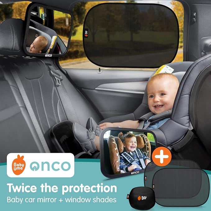 Onco Baby Car Mirror & Car Window Shades Bundle - Image 2