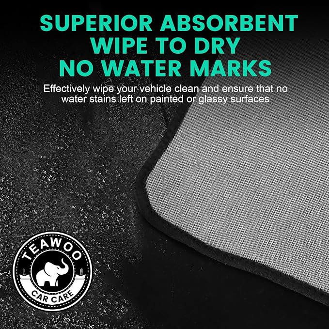 3-Pack Microfiber Towels for Cars, Extra Large Super Absorbent Car Drying Towel - Image 4