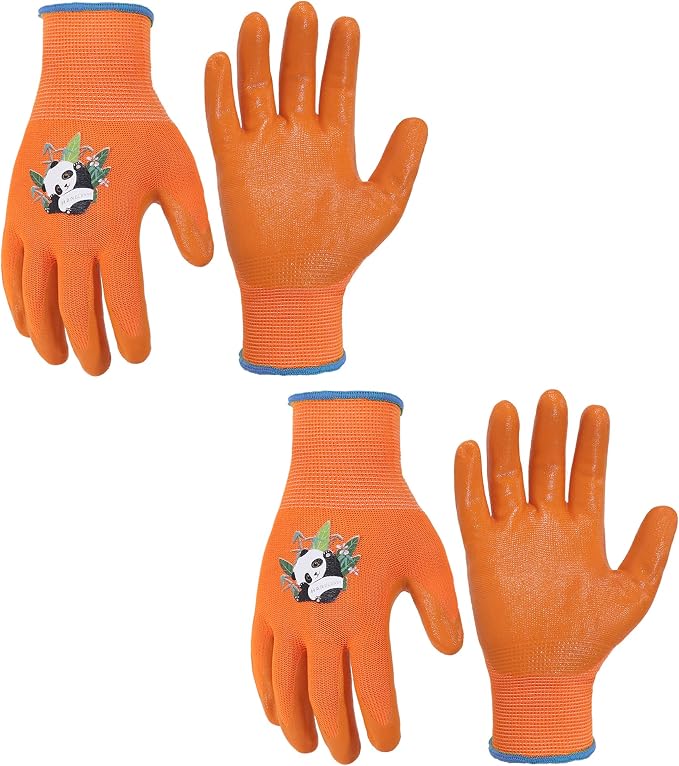 HANDLANDY 2 Pairs Kids Gardening Gloves, Toddler Children Garden Yard Work by HANDLANDY